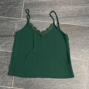 Green Cami with lace detailing